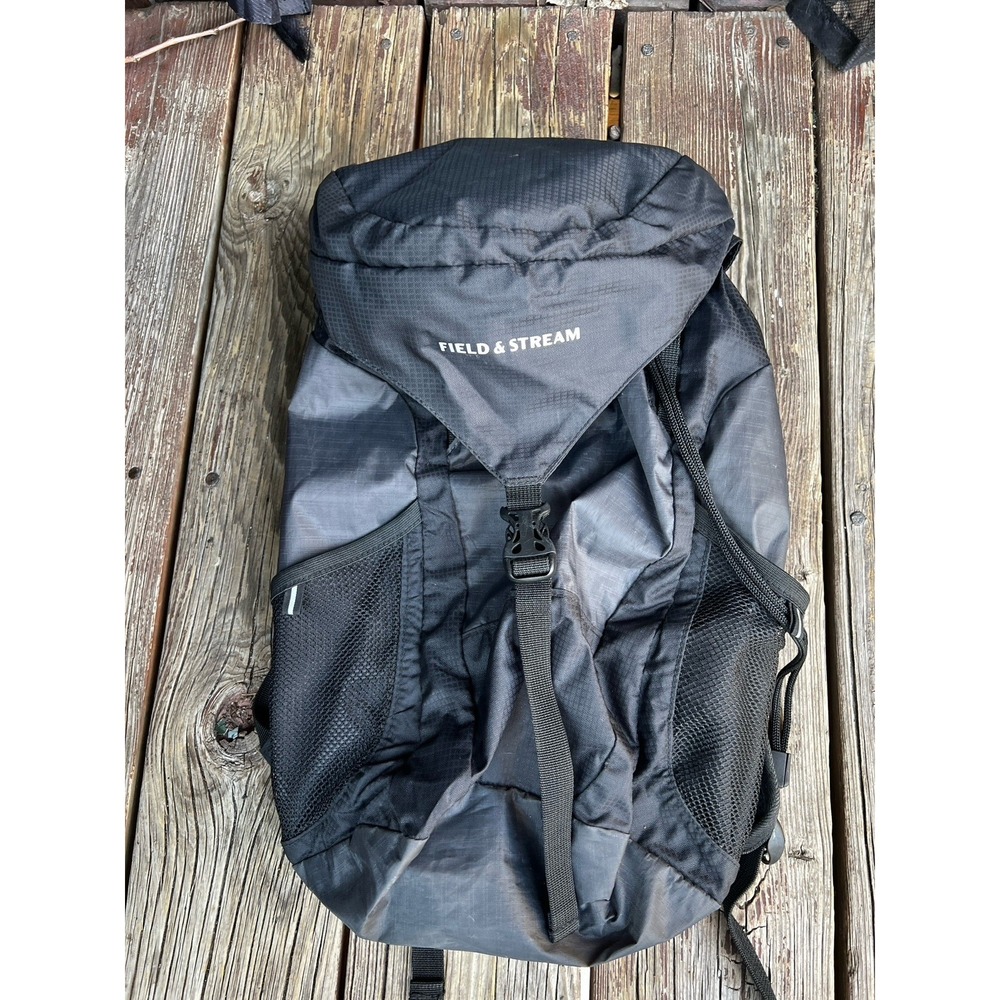 Field & Stream Rip Stop Hiking Backpack Black Charcoal Grey